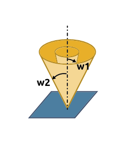 A diagram of a cone
Description automatically generated